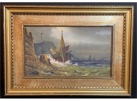 Shipwreck Painting On Porcelain Tile 11' X 8'