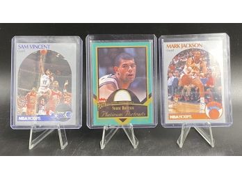 02-03 Fleer Platinum Portraits Shane Battier- Game Worn Jersey  90-91 NBA Hopps Mark Jackson & James Vincent