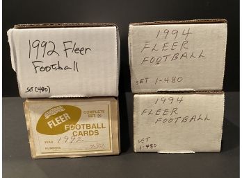 4 Complete Football Sets- 92 Fleer, 94 Fleer, 92 Fleer, & 94 Fleer