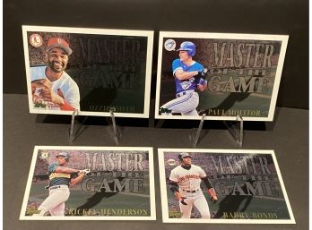 96 Topps Master Of The Game Barry Bonds, Rickey Henderson, Ozzie Smith, And Paul Molitor