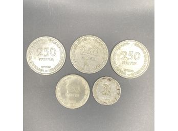 Israeli Coins : 250 Pruta Coin Of Israel,,