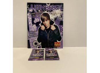 Panini Justin Bieber 2 Packs Of Cards And Magazine
