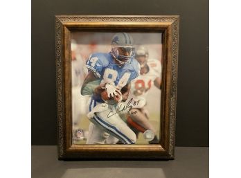 Herman Moore Signed Picture- 89 Official NFL Stamped With Frame
