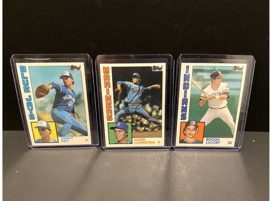 84 Rookies Traded Set- Jimmy Key, Brook Jacoby, And Mark Langston