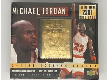 23KT Gold Michael Jordan Card - New In The Box