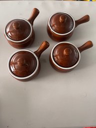 Set Of Four Ceramic Soup Pots
