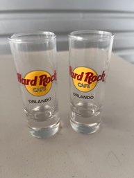 Pair Of Hard Rock Cafe Shot Glasses