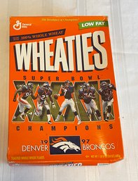 1997 Super Bowl Champions Denver Broncos Wheaties Cereal Box