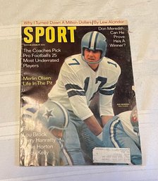 Vintage 1968 Sport Football Magazine Dallas Cowboys Don Meredith Cover