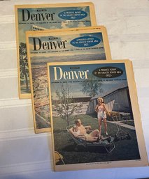 Lot Of 3 Denver Magazines 1957