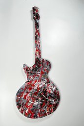 Hand Painted Jackson Pollock Inspired Guitar - Art Piece