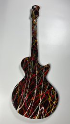 Hand Painted Abstract Design Guitar- Art Piece