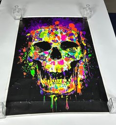 Neon Skull Poster