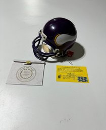 Signed Mini Vikings Helmet