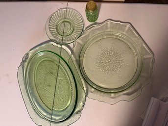 Assorted Lot Of Depression Glass