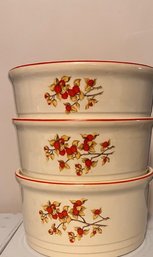 Vintage 40's Bittersweet Pattern Casserole Nesting Dishes