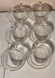 Set Of 6 Glas Bake Apple Shaped Baking Ramekins
