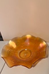 Vintage Northwood Carnival Marigold Glass Bowl