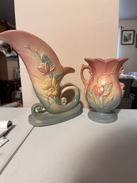 Vintage Hull Art USA Pottery Set Of 2 Vases