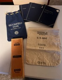 Lot Of Coin Books And Bags