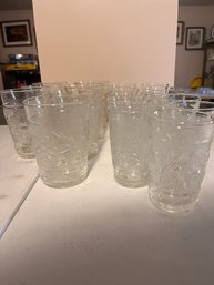 18 Crystal Juice Glasses