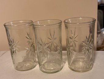 3 Crystal Juice Glasses