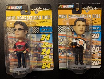 Pair Of NASCAR Bobblehead Minis