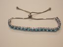 Sterling Silver Blue Crystal Bracelet