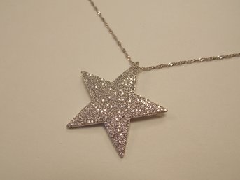 Sterling Silver & Crystal Star Necklace