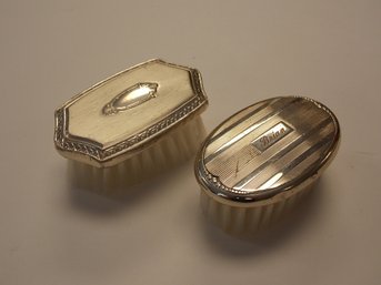 2x Sterling Silver Brushes