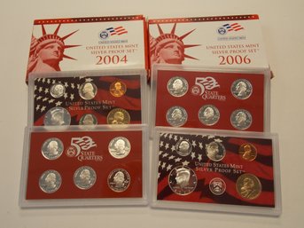 SILVER Coin Mint Sets X2 - 2004 & 2006