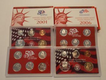 2x SILVER Coin Mint Sets - 2001 & 2006