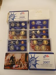 2x LARGE Coin US Mint Sets - 2007 AND 2008