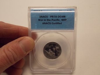 SILVER CERTIFIED PR70 DCAM War In The Pacific 2019-S US Quarter