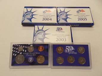 3x US Mint Sets - 2003, 2004, 2005 (Lot #2)