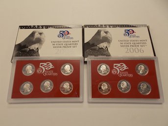 Silver Quarters US Mint Sets X2 - 2004 & 2006
