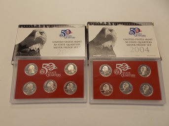 Silver Quarters US Mint Sets X2 - 2004 & 2006  (LOT #3)