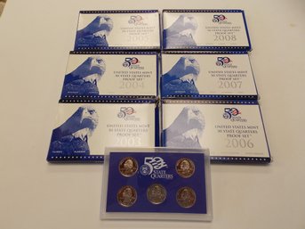 6x US Mint Coin Quarter Sets - 2003 Through 2008 (Lot #2)