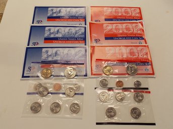 6X US Mint Coin Sets - 2002