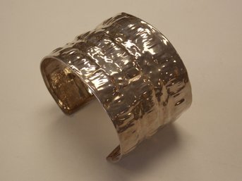 Handmade Chunky 'Zela' Sterling Silver Cuff Bracelet