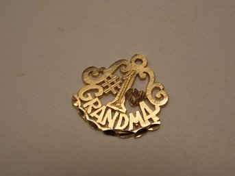 14k Gold #1 Grandma Small Pendant/Charm
