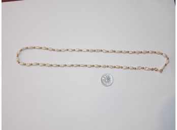14k Gold Bead & Pearl Necklace