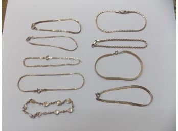 9x Sterling Silver Bracelets