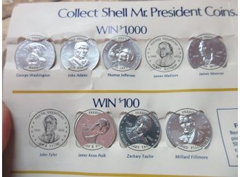 1960's Shell Mr. President Coin Game