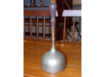 BRASS HAND BELL W/ COPPER & WOOD HANDLE