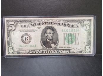 1934 Five Dollar Bill - SHIPPING AVAILABLE