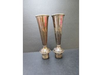 Pair Of Sterling Weighted Candelabra Inserts - SHIPPING AVAILABLE