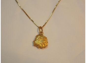18k Gold Blind Justice Necklace AND Pendant - European 750 - SHIPPING AVAILABLE