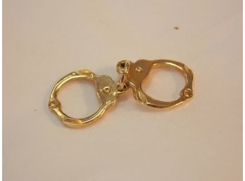 14k Gold Handcuffs Pendant / Charm - SHIPPING AVAILABLE
