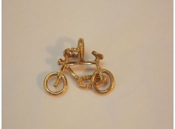 14k Gold Bicycle Pendant - Small - SHIPPING AVAILABLE